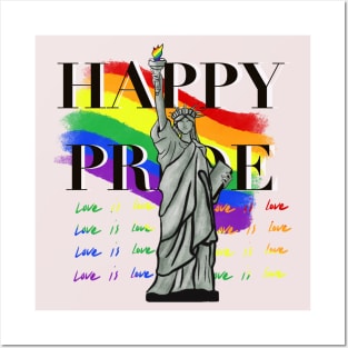 Happy Pride (Love is Love) Posters and Art